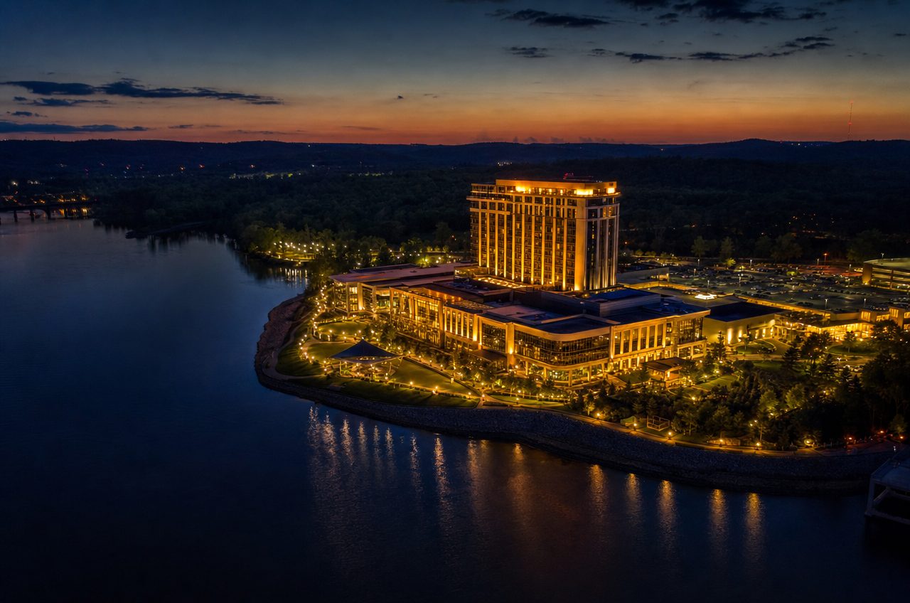 Casinos near Wetumpka, Alabama — aerial cityscape