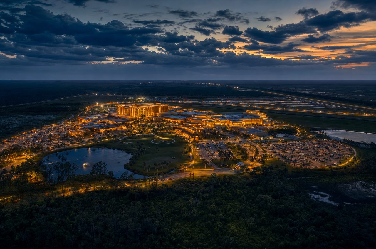 Casinos near Immokalee, Florida — aerial cityscape