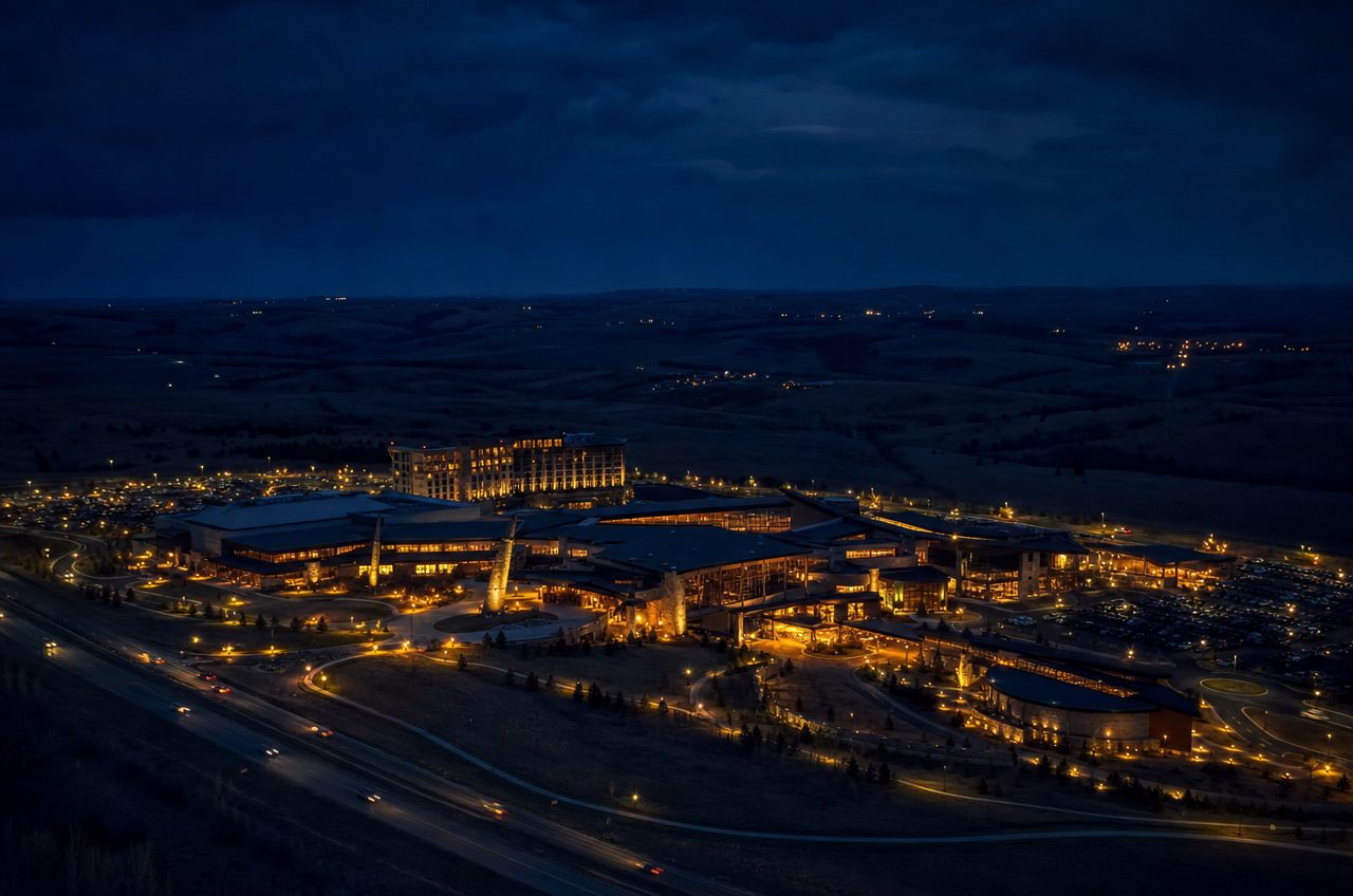 Casinos near Horton, Kansas — aerial cityscape