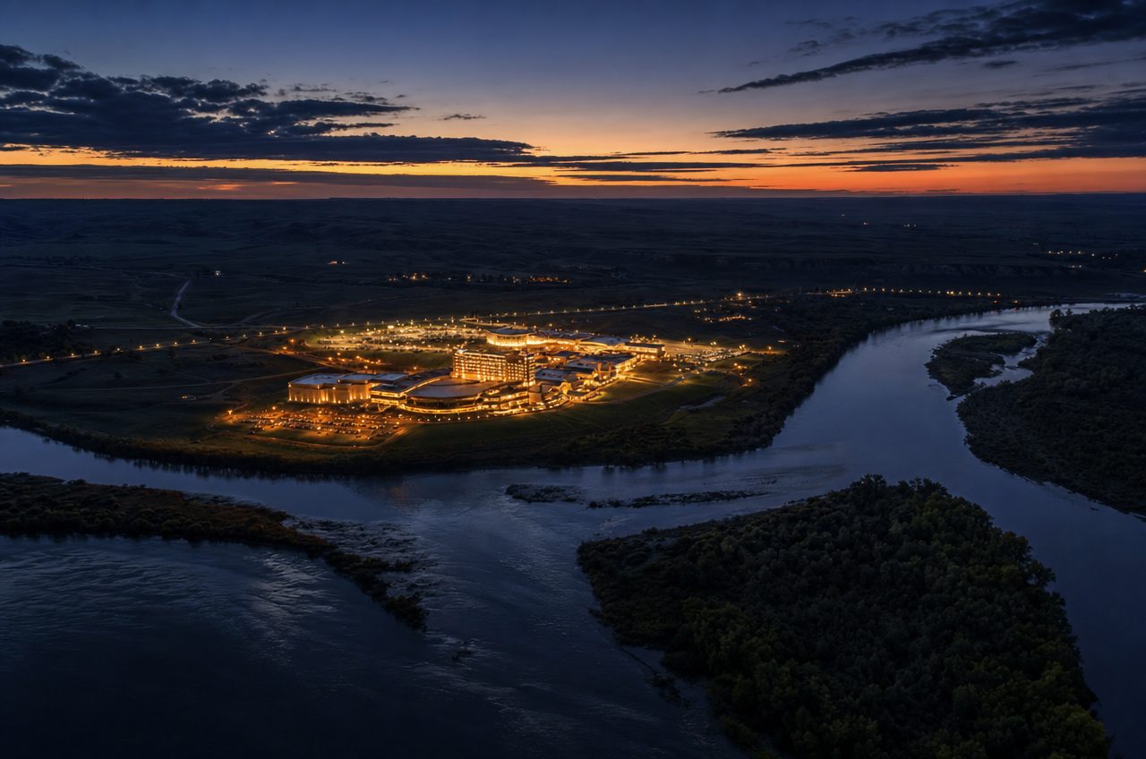 Casinos near Niobrara, Nebraska — aerial cityscape