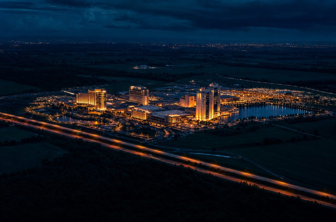 Casinos near Verona, New York — aerial cityscape