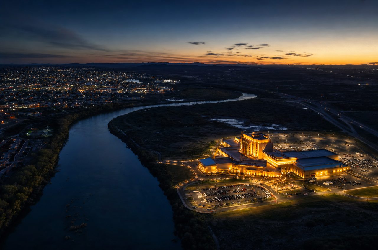 Casinos near Eagle Pass, Texas — aerial cityscape