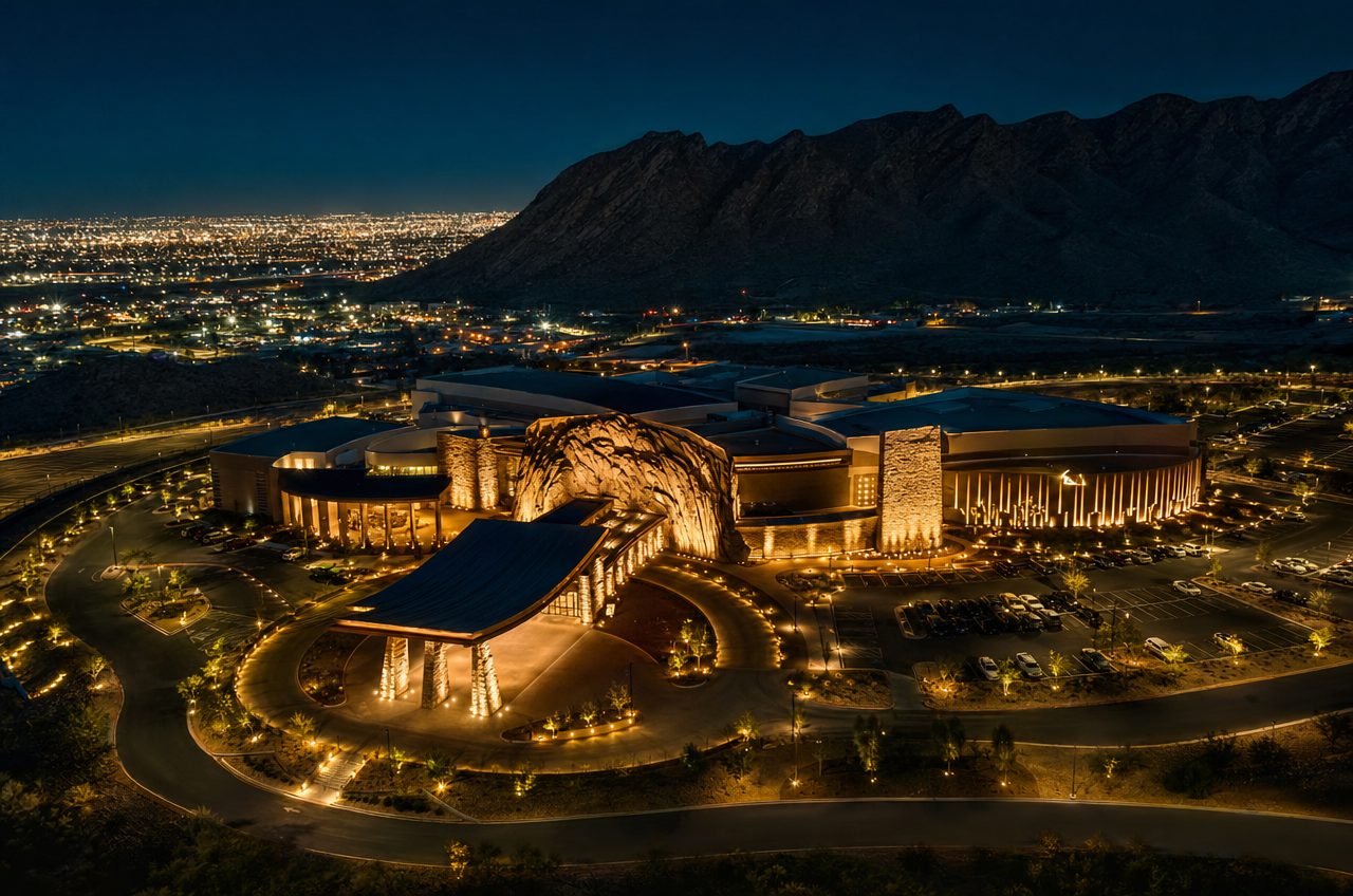 Casinos near El Paso, Texas — aerial cityscape