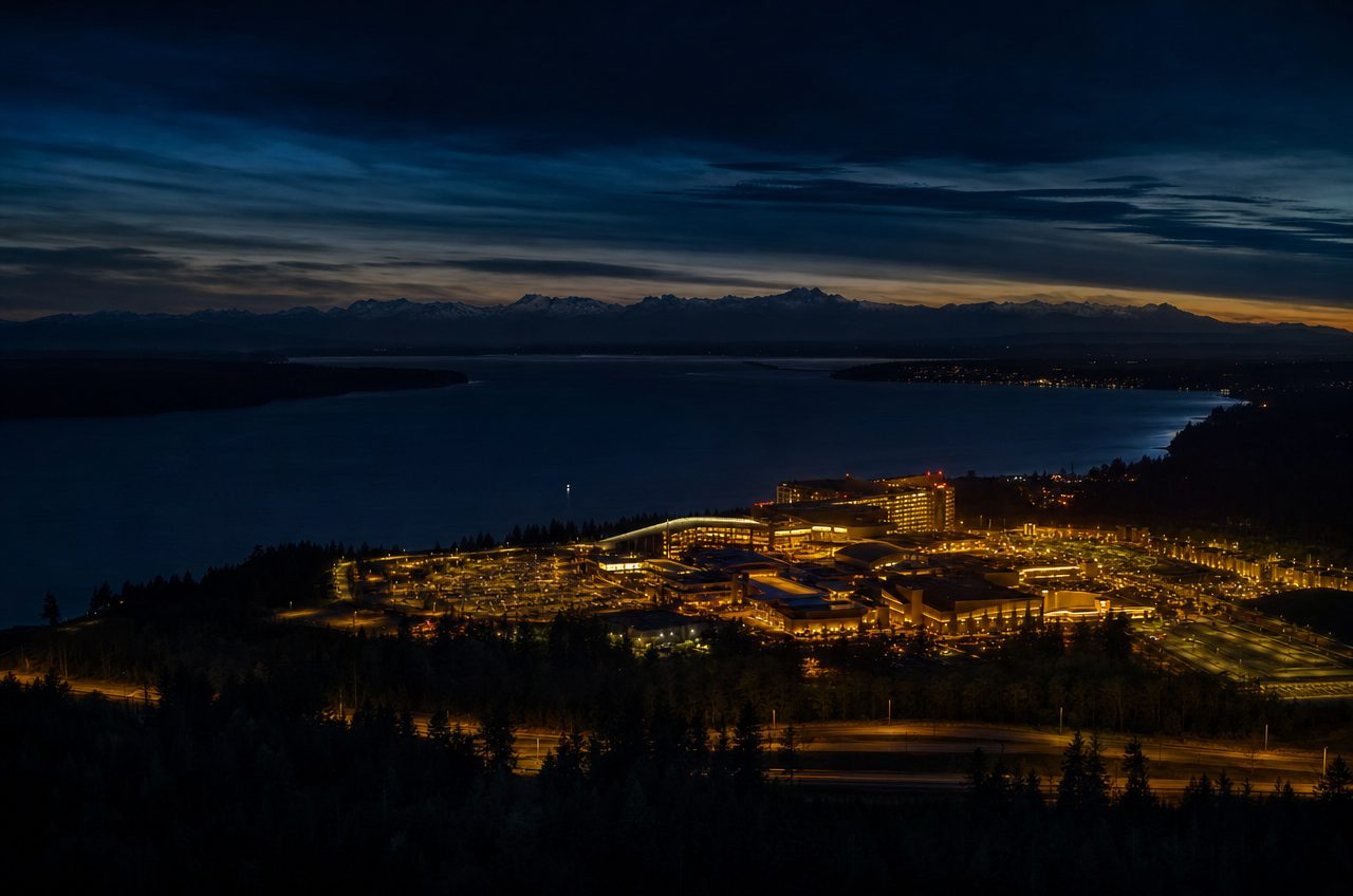 Casinos near Tulalip, Washington — aerial cityscape